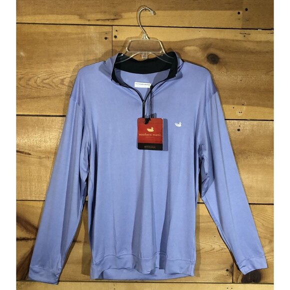 NEW Southern Marsh Half Moon Performance 1/4 ZipPullover Mens Size Small Purple - Picture 1 of 12